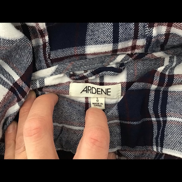 Ardene Button Down Plaid Shirt - Picture 6 of 7